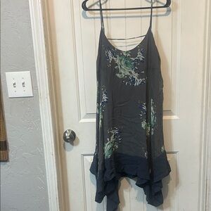 Free People Gray Floral Dress